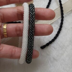 🖤SC02 NWT Beaded crochet bracelet. Boho Bracelet.Handmade Bangle.Seed Bead Rope